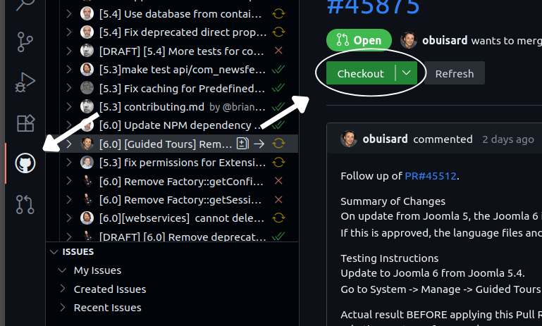 github plugin pull request checkout