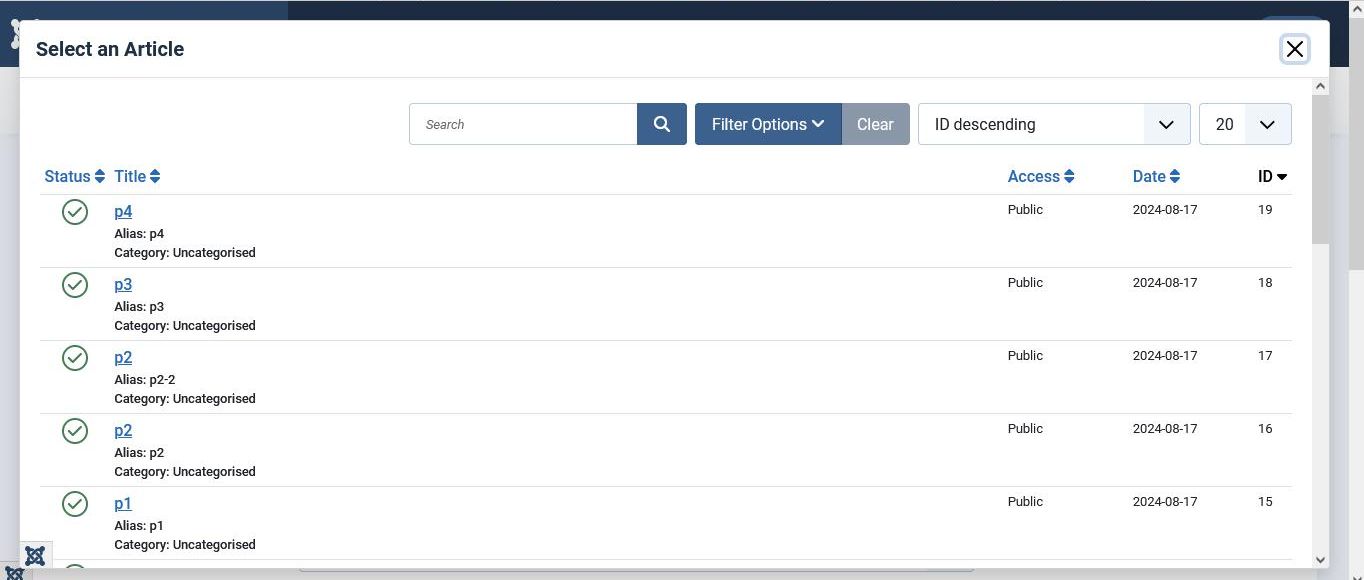 ModalSelectField modal